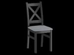 CARLO Krzesło | Czarne | Siedzisko tapicerowane szare | Tapicerka Aston Pik 16 w sklepie internetowym Sklep.meblarz.pl