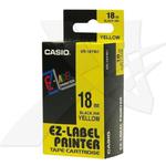 Casio oryginalny taśma do drukarek etykiet, Casio, XR-18YW1, czarny druk/żółty podkład, nielaminowany, 8m, 18mm w sklepie internetowym a4XL.pl