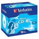 Verbatim CD-R, 43365, MusicLife PLUS, 10-pack, 700MB, 24x, 80min., 12cm, bez możliwości nadruku, jewel box, Standard, do archiwiza w sklepie internetowym a4XL.pl