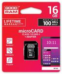 GOODRAM Karta microSDHC 16GB CL10 + adapter w sklepie internetowym a4XL.pl