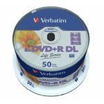 Verbatim DVD+R DL, Double Layer Inkjet Printable, 97693, 8.5GB, 8x, spindle, 50-pack, 12cm, do archiwizacji danych w sklepie internetowym a4XL.pl