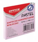 Karteczki samoprzylepne 76x76mm OFFICE PRODUCTS pastelowe różowe 100kart w sklepie internetowym a4XL.pl