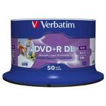 Verbatim DVD+R DL, Double Layer Wide Inkjet Printable, 43703, 8.5GB, 8X, spindle, 50-pack, 12cm, do archiwizacji danych w sklepie internetowym a4XL.pl