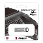 Kingston USB flash disk, USB 3.0, 64GB, DataTraveler(R) Kyson, srebrny, DTKN/64GB, USB A, z oczkiem na brelok w sklepie internetowym a4XL.pl