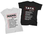 Zestaw koszulek dla Mamy i Taty komplet 2 szt. Mama Tata sp z.o.o. w sklepie internetowym dirtyshop.pl
