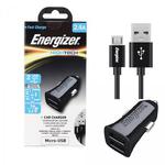 Ładowarka Samochodowa Energizer 2xUSB Czarna (DCA2BHMC3)+ Kabel microUSB w sklepie internetowym 4cv.sklep.pl