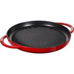 Staub - patelnia grillowa żeliwna czerwona 30 cm w sklepie internetowym FrankHerbert.pl