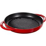 Staub - patelnia grillowa żeliwna czerwona 22 cm w sklepie internetowym FrankHerbert.pl