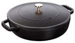 Staub - głęboka patelnia żeliwna Chistera czarna 28 cm w sklepie internetowym FrankHerbert.pl