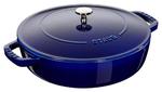 Staub - głęboka patelnia żeliwna Chistera niebieska 24 cm w sklepie internetowym FrankHerbert.pl