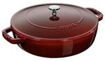 Staub - głęboka patelnia żeliwna Chistera bordowa 24 cm w sklepie internetowym FrankHerbert.pl