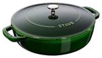 Staub - głęboka patelnia żeliwna Chistera zielona 24 cm w sklepie internetowym FrankHerbert.pl