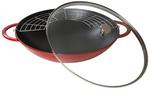 Staub - żeliwny wok czerwony 37 cm w sklepie internetowym FrankHerbert.pl