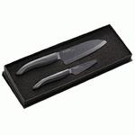 Kyocera - zestaw ceramicznych noży obierak + Santoku Black Series w sklepie internetowym FrankHerbert.pl