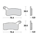 Klocki hamulcowe TRW MCB824SI do KTM SX Quad 450, SX Quad 505, XC Quad 450, XC Quad 525 w sklepie internetowym MaxMoto.pl