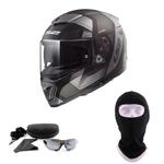 Kask LS2 FF390 Breaker Physics Matt Black Titanium (okulary i kominiarka - GRATIS) w sklepie internetowym MaxMoto.pl