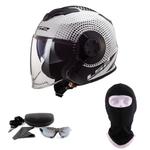 Kask LS2 OF570 Verso Spin White Black (okulary i kominiarka - GRATIS) w sklepie internetowym MaxMoto.pl