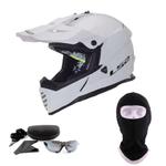 Kask LS2 MX437 Fast Evo Solid White (okulary i kominiarka - GRATIS) w sklepie internetowym MaxMoto.pl