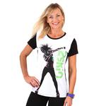 Koszulka damska, t-shirt, na fitness, do tańca TO THE BEAT 2skin Rozmiar: S Kolor: czarno-biały w sklepie internetowym Asport.pl