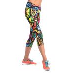 Legginsy, getry damskie, na fitness 3/4 OSTK-04L Nessi Rozmiar: M/L Kolor: czarny + wzór w sklepie internetowym Asport.pl