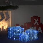 VidaXL Dekoracja świąteczna: 3 akrylowe prezenty, LED, zimna biel w sklepie internetowym SaleDay.pl