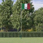 VidaXL Flaga Włoch z masztem, 6,23 m, aluminium w sklepie internetowym SaleDay.pl