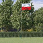 VidaXL Flaga Polski z masztem, 6,23 m, aluminium w sklepie internetowym SaleDay.pl