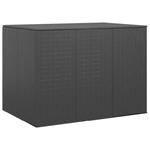 VidaXL Skrzynia na poduszki ogrodowe, rattan PE, 145x100x103cm, czarna w sklepie internetowym SaleDay.pl