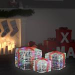 VidaXL Dekoracja świąteczna: 3 akrylowe prezenty, LED, kolorowe w sklepie internetowym SaleDay.pl