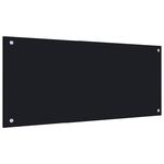 VidaXL Panel ochronny do kuchni, czarny, 90x40 cm, szkło hartowane w sklepie internetowym SaleDay.pl