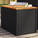 VidaXL Stoliki ogrodowe, 2 szt, czarne, 55x34x37cm, rattan PE i drewno w sklepie internetowym SaleDay.pl