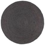 VidaXL Ręcznie robiony dywan z juty, okrągły, 240 cm, ciemnoszary w sklepie internetowym SaleDay.pl