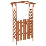 VidaXL Pergola z furtką, 116x40x204 cm, lite drewno jodłowe w sklepie internetowym SaleDay.pl