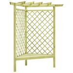 VidaXL Pergola narożna z ławką, 130x130x197 cm, drewno sosnowe w sklepie internetowym SaleDay.pl