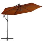 VidaXL Wiszący parasol ze słupkiem aluminiowym, terakotowy, 300 cm w sklepie internetowym SaleDay.pl