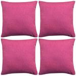 VidaXL Poszewki na poduszki 4 szt. lniane, różowe 80x80 cm w sklepie internetowym SaleDay.pl