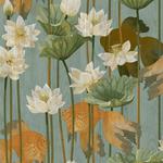 DUTCH WALLCOVERINGS Tapeta w kwiaty i ryby, zielona w sklepie internetowym SaleDay.pl