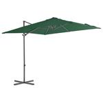 VidaXL Parasol wiszący ze stalowym słupkiem, 250 x 250 cm, zielony w sklepie internetowym SaleDay.pl