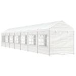 VidaXL Namiot ogrodowy z dachem, biały, 15,61x2,28x2,69 m, polietylen w sklepie internetowym SaleDay.pl