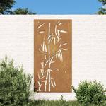 VidaXL Ogrodowa dekoracja ścienna, 105x55 cm, stal kortenowska, bambus w sklepie internetowym SaleDay.pl