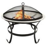 VidaXL Palenisko i grill 2-w-1, z pogrzebaczem, 56x56x49 cm, stal w sklepie internetowym SaleDay.pl