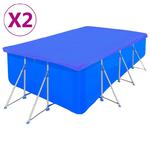 VidaXL Plandeki na basen, 2 szt., PE, prostokątne, 90 g/m², 400x207 cm w sklepie internetowym SaleDay.pl