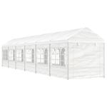 VidaXL Namiot ogrodowy z dachem, biały, 13,38x2,28x2,69 m, polietylen w sklepie internetowym SaleDay.pl