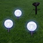 VidaXL Lampy ogrodowe ze szpikulcami i panelem solarnym, 3 LED w sklepie internetowym SaleDay.pl