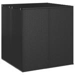 VidaXL Skrzynia na poduszki ogrodowe rattan PE 100x97,5x104 cm, czarna w sklepie internetowym SaleDay.pl