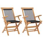 VidaXL Składane krzesła ogrodowe, 2 szt., lite drewno tekowe i sznurek w sklepie internetowym SaleDay.pl