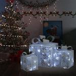 VidaXL Dekoracja świąteczna: 3 białe prezenty, wewnętrzna/zewnętrzna w sklepie internetowym SaleDay.pl