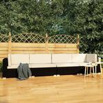 VidaXL 4-częściowa sofa ogrodowa, poduszki, rattan PE, czarna w sklepie internetowym SaleDay.pl