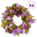 VidaXL Sztuczne girlandy kwiatowe, 6 szt., jasny fiolet, 250 cm w sklepie internetowym SaleDay.pl