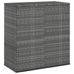 VidaXL Skrzynia na poduszki ogrodowe, rattan PE, 100x49x103,5cm, szara w sklepie internetowym SaleDay.pl